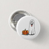 Geschnitzter Kürbis Dummer Geist Jack O'Lantern Button (Vorne & Hinten)