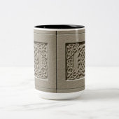 Geschnitzter SteinbeschaffenheitCeltic knotet Zweifarbige Tasse (Mittel)