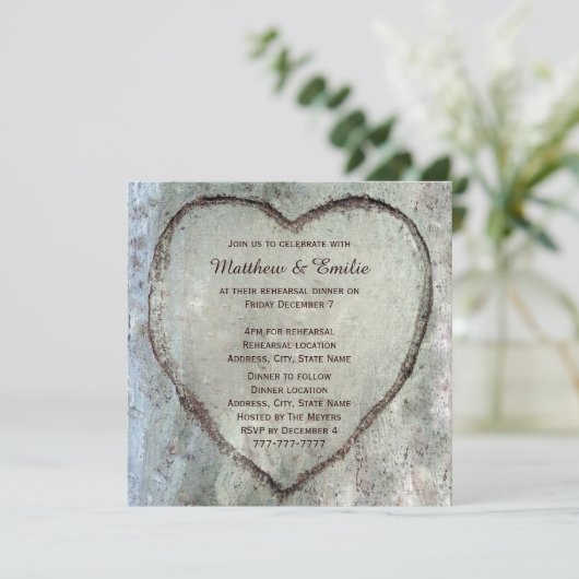 Geschnitztes Einladung (Stehend Vorderseite)