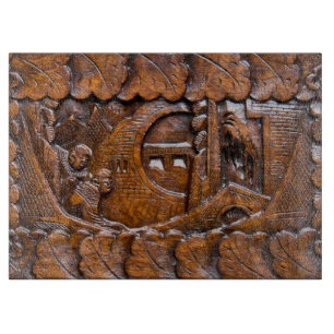 Geschnitztes Holz im orientalischen Stil Schneidebrett