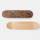 Geschnitztes Holz im orientalischen Stil Skateboard (Horizontal)