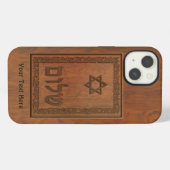Geschnitztes Holz Schalom iPhone Hülle (Rückseite (Horizontal))