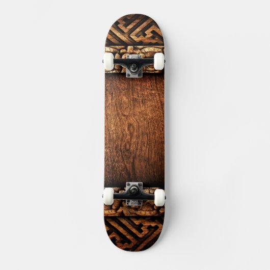 Geschnitztes hölzernes Muster Skateboard (Vorderseite)