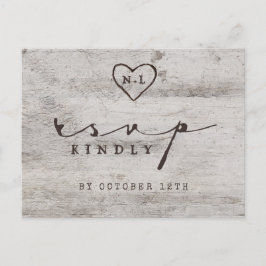 Geschnitztes Schatz-rustikales Postkarte