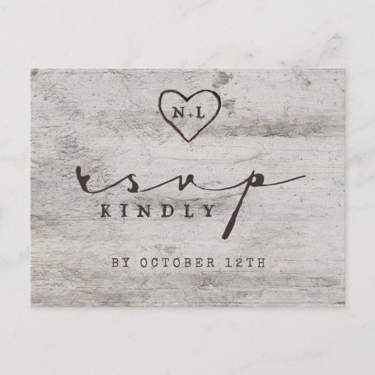 Geschnitztes Schatz-rustikales Postkarte (Vorderseite)