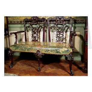 Geschnitztes Sofa, mit dem Tapisseriesitz, ähnlic
