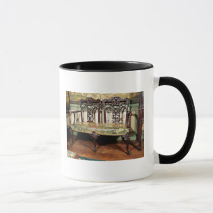 Geschnitztes Sofa, mit dem Tapisseriesitz, ähnlic Tasse