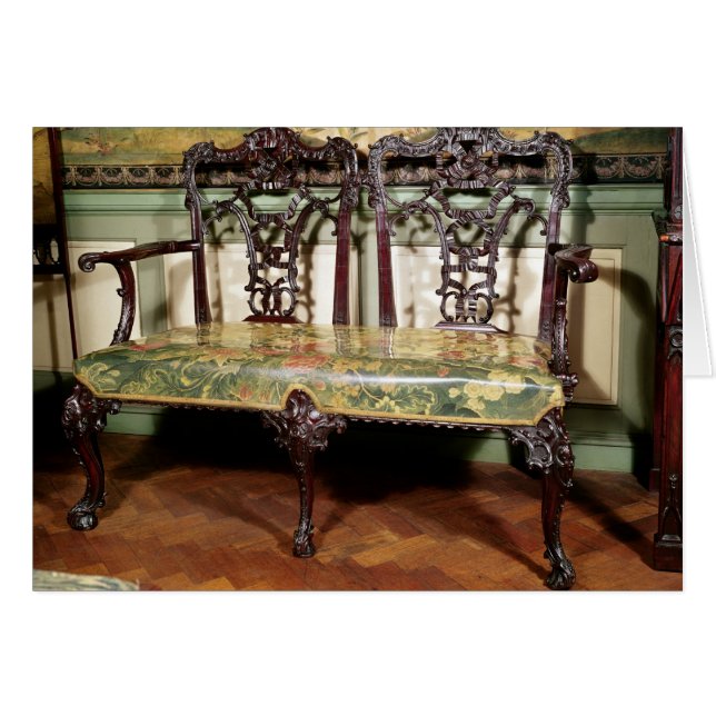 Geschnitztes Sofa, mit dem Tapisseriesitz, ähnlich (Vorderseite (Horizontal))