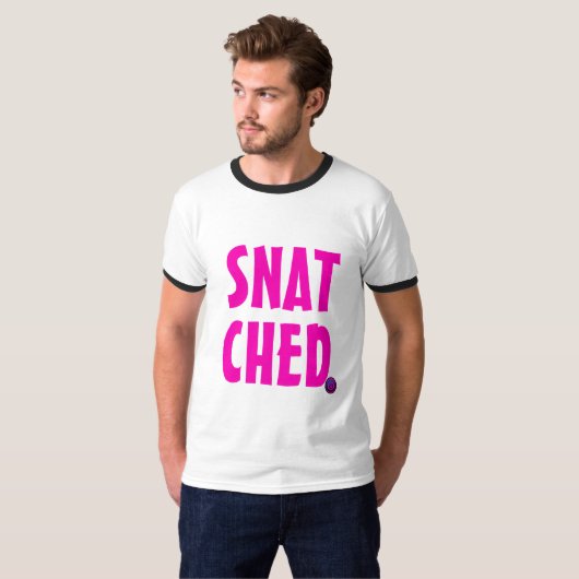 Geschnitztes Zitat mit scharf rosa Text T-Shirt (Vorne ganz)
