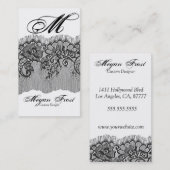 geschnürt fertigen Sie Ihr Monogramm besonders an Visitenkarte (Vorne/Hinten)