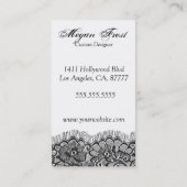 geschnürt fertigen Sie Ihr Monogramm besonders an Visitenkarte (Rückseite)