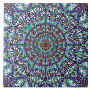 Geschnürtes Muster Boho Türkises Mandala Fliese