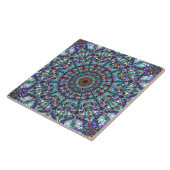 Geschnürtes Muster Boho Türkises Mandala Fliese (Seite)