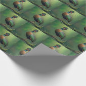 Geschöpfter Partridge-Bird auf einer Zweigniederla Geschenkpapier (Ecke)