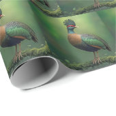 Geschöpfter Partridge-Bird auf einer Zweigniederla Geschenkpapier (Rolleneckpunkt)