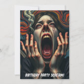 Geschorener Frauenjagdschrei 50. Geburtstag Einladung (Vorderseite)