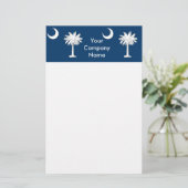 Geschosse mit Flagge in South Carolina Briefpapier (Stehend Vorderseite)