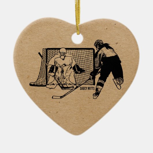 Geschossen auf dem NettoHockey (weiblich) Keramik Ornament (Vorne)