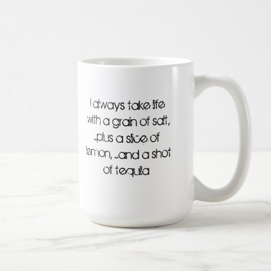 Geschossen von der Tequila-Tasse Kaffeetasse (Rechts)