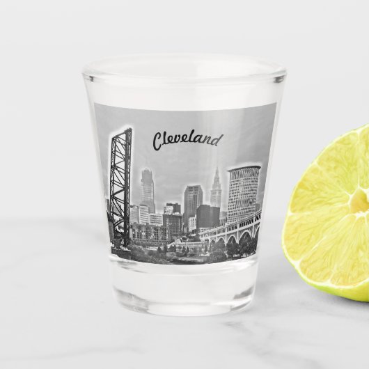 Geschossen von Schnapsglas Clevelands BW (Vorderseite)