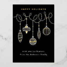 Geschossene Weihnachtsschmuck Folien Feiertagskarte