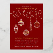 Geschossene Weihnachtsschmuck Folien Feiertagskarte (Vorderseite)