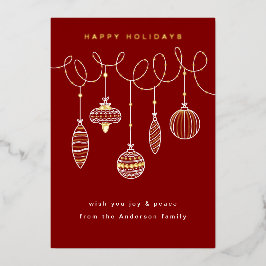 Geschossene Weihnachtsschmuck Folien Feiertagskarte