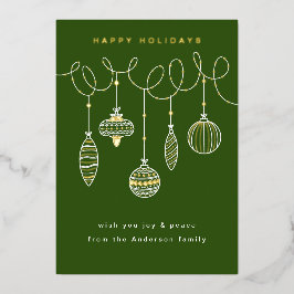 Geschossene Weihnachtsschmuck Folien Feiertagskarte