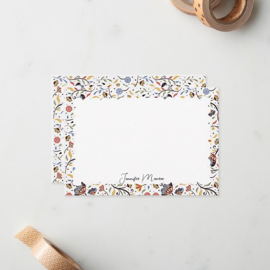 geschossenes Grenzpapier Mitteilungskarte (Vorderseite/Rückseite Beispiel)