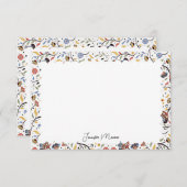 geschossenes Grenzpapier Mitteilungskarte (Vorne/Hinten)