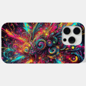 Geschottetes Chaos: Neonfarben-Spritzer Case-Mate iPhone Hülle (Rückseite (Horizontal))