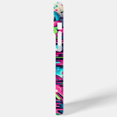 Geschottetes Chaos: Neonfarben-Spritzer Case-Mate iPhone Hülle (Rückseite / Links)