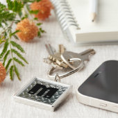 Geschraubt auf Initiale - AluminiumCheckerplate Schlüsselanhänger (Seite)