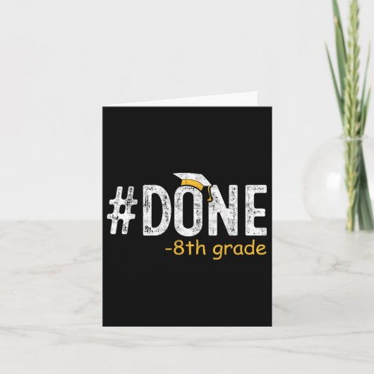 Geschrieben 8. Klasse Abschluss Geschenke 8. Klass Karte (Vorderseite)