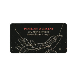 Geschrieben bei der Hochzeit der Sterne Adressaufkleber