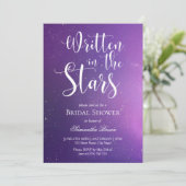 Geschrieben im Brautparty der Sterne Einladung (Stehend Vorderseite)