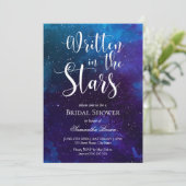 Geschrieben im Brautparty der Sterne Einladung (Stehend Vorderseite)