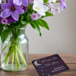 Geschrieben im Brautparty der Sterne Rechteckiger Pappuntersetzer