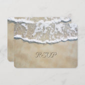 Geschrieben im Sand Beach Wedding UAWG RSVP Karte (Vorne/Hinten)