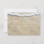 Geschrieben im Sand Beach Wedding UAWG RSVP Karte (Rückseite)