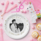 Geschrieben im Stars Gold & White Celestial Foto Pappteller (Party)