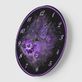 Geschrieben in Blumennächtglühen Lila Wall-Uhr Große Wanduhr (Winkel)