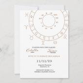 Geschrieben in den Stars Hochzeitsfeier Einladung (Vorderseite)