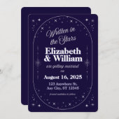"Geschrieben in den Sternen" Celestial Whimsical Save The Date (Vorne/Hinten)