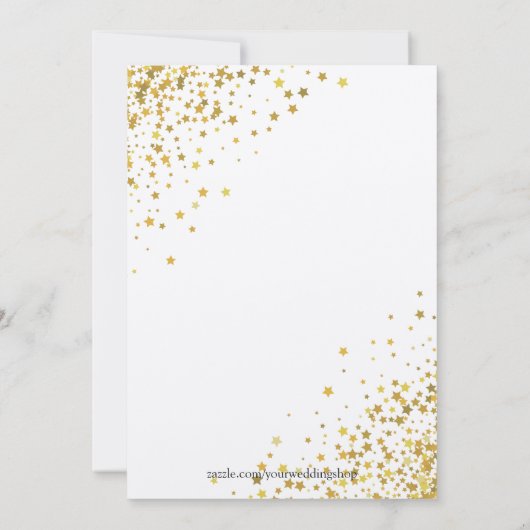 Geschrieben in den Sternen Einladung Hochzeit (Rückseite)