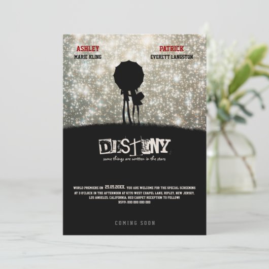 Geschrieben in den Sternen - Filmplakat - Einladun Einladung (Stehend Vorderseite)