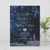 Geschrieben in den Sternen Hochzeitseinladung Einladung (Stehend Vorderseite)