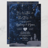 Geschrieben in den Sternen Hochzeitseinladung Einladung (Vorne/Hinten)