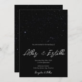 Geschrieben in den Sternen Hochzeitseinladung Einladung (Vorne/Hinten)