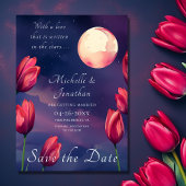 Geschrieben in den Sternen Mond und Tulips Foto Ho Save The Date